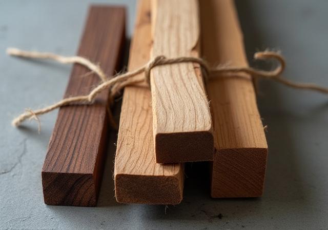 Domestic walnut and cherry wood pieces